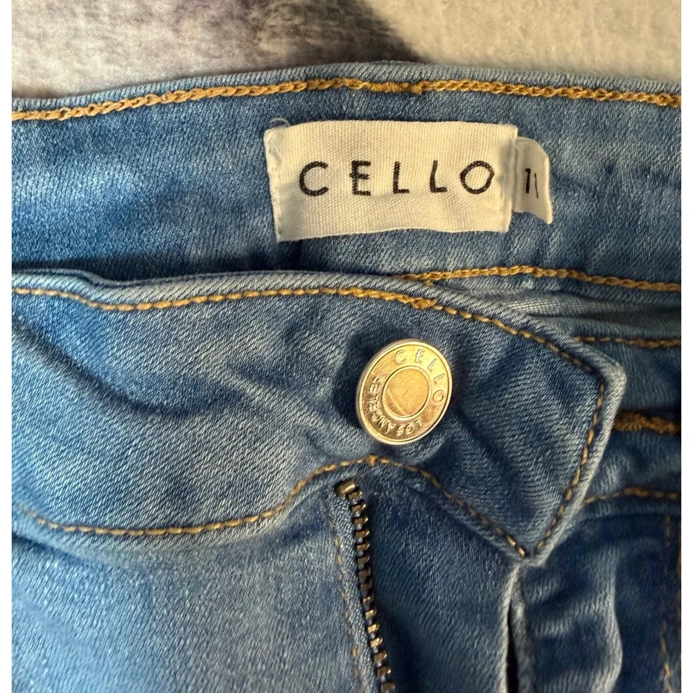 Cello Los Angeles Womens Light Wash High Rise Skinny Jeans Size 11
